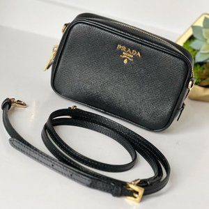 SOLD PRADA Mini Leather Camera Crossbody Bag AUTHENTIC